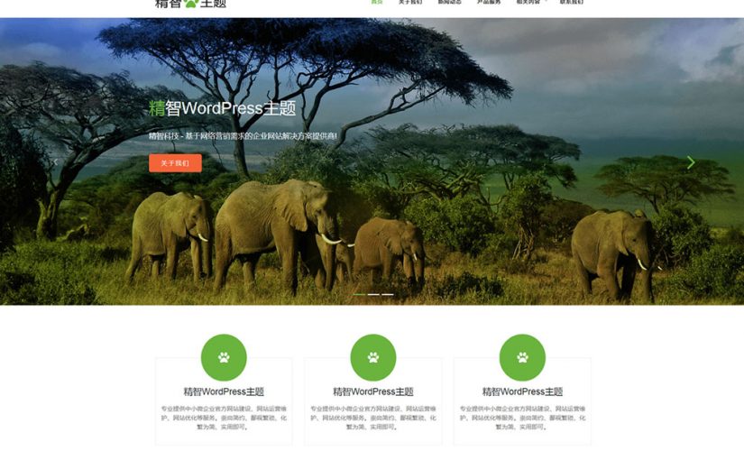 绿色环保科技公司wordpress主题