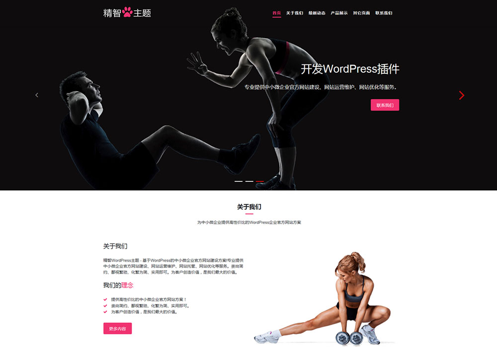 健身美体SPA公司wordpress主题