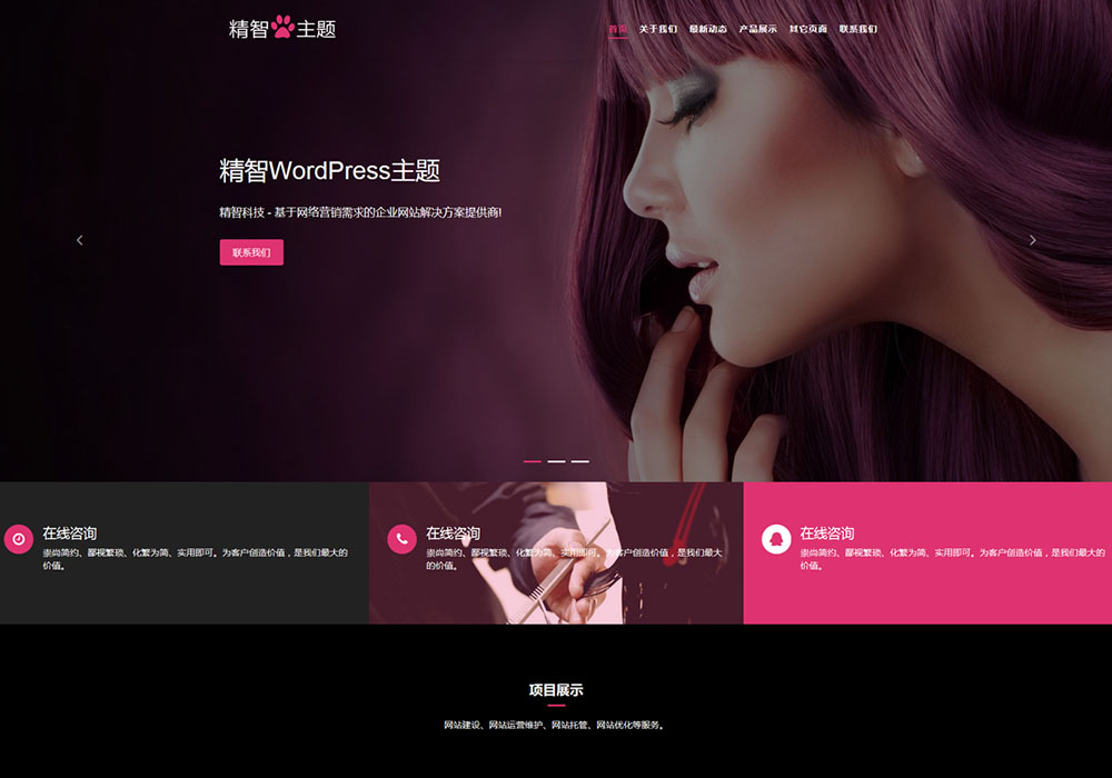 简洁wordpress化妆主题
